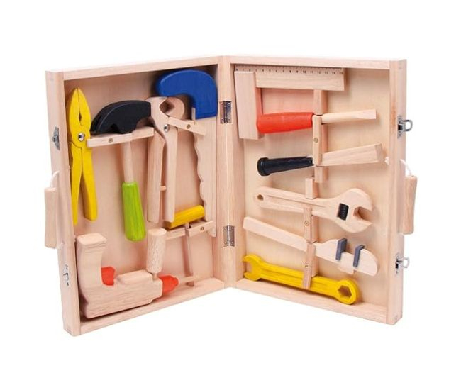 Caja de herramientas en madera de lino