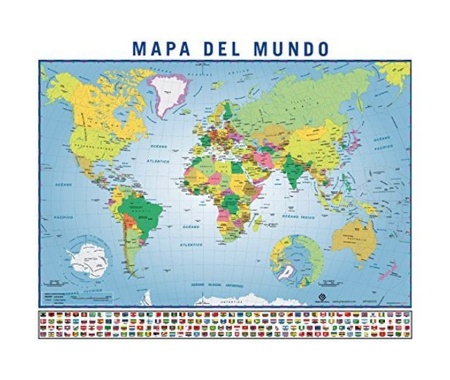 Mini Póster Mapa Del Mundo
