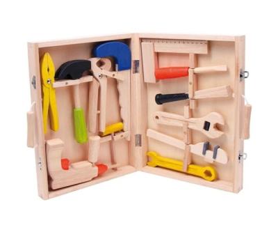 Caja de herramientas en madera de lino